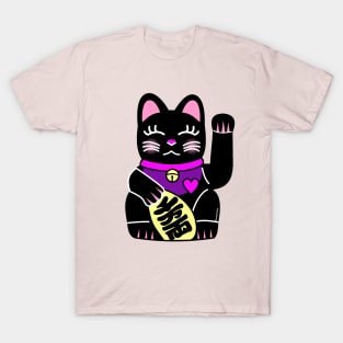 Black Maneki neko T-Shirt